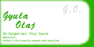 gyula olaj business card